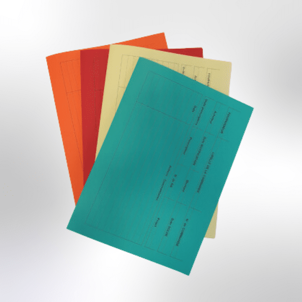 Dossier 4 pages papier couleur type administratif